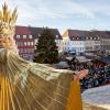 Traditionell besucht das Nürnberger Christkind immer am Samstag vor dem 1. Advent den Weihnachtsmarkt in Schweinfurt Traditionell besucht das Nürnberger Christkind immer am Samstag vor dem 1. Advent den Weihnachtsmarkt in Schweinfurt