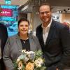 Strahlende Gesichter im Modehaus Schlier für 25 Jahre Betriebszugehörigkeit.