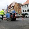 An 14 Stellen der Innenstadt lässt die Stadt derzeit den Untergrund anbohren wie hier an der Ecke von Kaiserstraße und Königsplatz – aber wozu das Ganze?