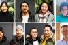 Sprechen zu Silvester über die Neujahrsbräuche in ihren Kulturen (oben von links): Chanida Quaenkonchim (40), Mouhmad Nour Naddaf (30), Ekram Issa (49), Ruth Yoro (26). Unten von links: Harshit Pandey (21) und Samir Kobo (21), Semaye Ziyadova (43) und Ismi Ismailova (38), Stefan Menz (52)