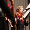 330 Menschen besuchen am Montag (30.12.24) die Jahresabschluss-Gala des KulturPackts im Evangelischen Gemeindehaus in Schweinfurt. Rund 70 Künstlerinnen und Künstler treten bei dem etwa dreistündigen Programm auf. Auch ein Flötenquartett tritt auf.