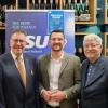 Bei einem Vortrag des Kreisverbands des Außen- und Sicherheitspolitischen Arbeitskreises der CSU (ASP) des Kreisverbandes Würzburg-Kitzingen ging es um sanitätsdienstlichen Erkenntnisse aus dem Ukrainekrieg (von links): Dietmar Möckel (ASP), Referent Generalarzt a.D. Dr. Andreas Hölscher, Simon Rinke (CSU) und  Gerhard Arnold (ASP).