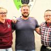 Die Siegerin und die Sieger beim Waddelturnier: Lisa Weilhöfer (2. Platz) Stefan Claassen (Sieger), Dieter Dietz (3. Platz).