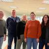 Im Bild von links: Vorsitzender Adrian Löber, Heiko Klein, Andrea Bauer, Kerstin Kiesel, Daniela Preger, Vorsitzender Georg Strobel