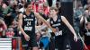 Können die FIT/One Würzburg Baskets (im Bild: Aubrey Dawkins und Calvin Wishart) einen Heimsieg gegen die EWE Baskets Oldenburg bejubeln?