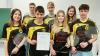 Die erfolgreiche Badminton-Mannschaft des Matthias-Grünewald-Gymnasiums Tauberbischofsheim (von links): Maya Henning, Luca Fuchs, Niklas Winkler, Roman Rudolf, Hannah Neckermann, Aileen Wöppel und Jan Krajewski.