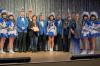 Auf dem Foto (von links): Erster Präsident Julian Kerscher, Simon Kunz, Siggi Schnellbach (FVF), Monika Bitterer, Helmut Hauptmann, Lena Fischer, zweiter Präsident Markus Greser, Prinz Daniel I., Prinzessin Nina I., begleitet von Gardemädchen.