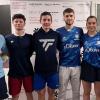 Auf dem Bild (von links): Genadii Bielikov, Alexander Neumann, Oleksii Bielikov, Finn Koch, Maya Weishar und Yukhym Bielikov.