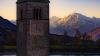 Der Reschensee mit seiner berühmten im See versunkenen Kirche gehört zu den Sehenswürdigkeiten entlang der Passstraße nach Südtirol.
