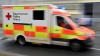 Ein Krankenwagen des Bayerischen Roten Kreuzes (BRK) im Einsatz.