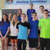Auf dem Foto Trainer/Kampfrichter: Marietta Neder, Jasmina, Osmanovic, Niklas Hepperle, Christian Eckert; vorne: Trainer/Kampfrichter Niko Scholz, Sofia Rosso, Clara Neugebauer, Kaja Wilhelm, Korbinian Köhler, Philipp Ackermann, Lukas und Elias Iakab.