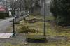 Ein nicht alltäglicher Baustellenort, der Ablauf des Storchenbrunnen im Röttinger Friedhof muss erneuert werden.
