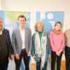 Landrat Thomas Eberth und Andreas Dreßel, Leiter der Personalverwaltung am Landratsamt Würzburg, dankten den Jubilaren für ihre engagierte Arbeit. Von links: Thomas Eberth, Matthias Schebler (25 Jahre), Dr. Christiane Stößel (25 Jahre), Christine Koch (Ruhestand) und Andreas Dreßel.