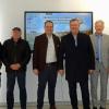 Im Bild (von links): Dieter Bauer (Museumsführer), Wolfgang Rücknagel (Museumsleiter), Florian Dittert (Leiter Marketing und Öffentlichkeitsarbeit bei Maincor), Dieter Pfister (Geschäftsführer  bei Maincor), Ruediger Sontheimer (1. Vorsitzender, AKI-Förderkreis), Thomas Bauer (Kurator AKI).