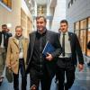 28.02.2025, Berlin: Markus Söder, CSU-Vorsitzender und Ministerpräsident von Bayern, kommt zum ersten Sondierungsgespräch nach der Bundestagswahl mit den Unionsparteien im Jakob-Kaiser-Haus an. Foto: Kay Nietfeld/dpa +++ dpa-Bildfunk +++