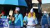 Beste Stimmung und strahlender Sonnenschein beim kleinen aber feinen Faschingszug am Rosenmontag durch Burgsinn