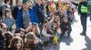 Finale mit allen Mitwirkenden. Ausverkaufte Mainfrankensäle bei "Fastnacht in Franken - Generalprobe" am Donnerstag Abend  20.02.25 in Veitshöchheim.
