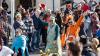 Finale mit allen Mitwirkenden. Ausverkaufte Mainfrankensäle bei "Fastnacht in Franken - Generalprobe" am Donnerstag Abend  20.02.25 in Veitshöchheim.