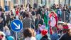 Finale mit allen Mitwirkenden. Ausverkaufte Mainfrankensäle bei "Fastnacht in Franken - Generalprobe" am Donnerstag Abend  20.02.25 in Veitshöchheim.