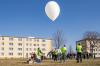 Studierende ließen am Hubland in Würzburg einen Stratosphärenballon steigen.