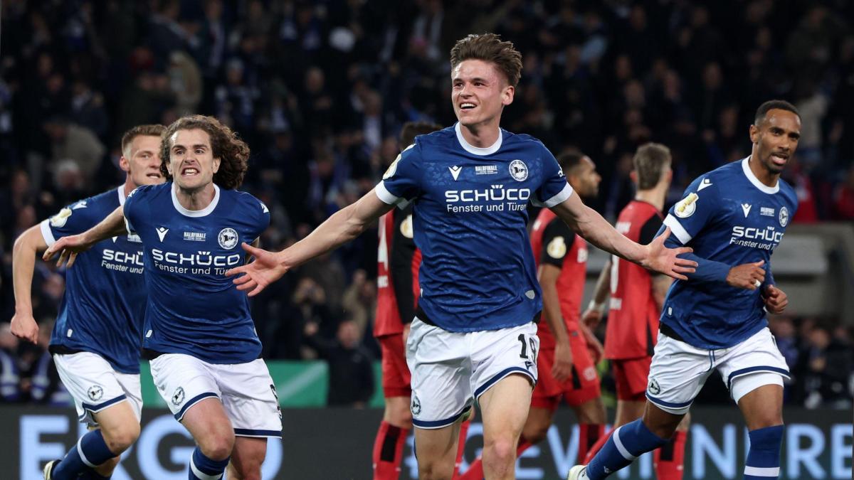 DFB-Pokal: Sensation im DFB-Pokal: Drittligist Bielefeld wirft Leverkusen ...