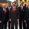 Umstrukturierung: Bei der Sparkasse Coburg-Lichtenfels wurden Führungspositionen neu besetzt: (v. li.) Pressesprecher Walter Partheymüller, Oliver Hofmann, Leiter Beratungscenter Lichtenfels, Hubert Ahles, Leiter Beratungscenter Burgkunstadt, Vorstandsmitglied Dr. Martin Faber, Jens Frembs, Vertriebsdirektor Privatkunden, und Markus Engel, Leiter Beratungscenter Bad Staffelstein.