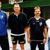 Das neue Trainergespann der HG Kunstadt: Udo Prediger (2. v. re.) wird weiterhin die Bezirksoberliga-Damen betreuen, während er den Platz auf der Trainerbank der Herren für Kostja Zelenov (2. v. li.) räumt. Jürgen Friedlein (li.), der Teammanager der Bezirksoberliga-Herren, und Abteilungsleiter Jochen Gierlich (re.) freuen sich auf das Engagement des neuen Duos.