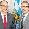 Beim Gespräch in Berlin: Landrat Christian Meißner und Bundesverkehrsminister Dobrindt.