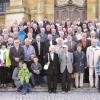 Namenstag gemeinsam begangen: Die „Görchn“ aus dem Landkreis feierten in Vierzehnheiligen mit einem festlichen Gottesdienst, den der Guardian Pater Heribert Arens (li.) zelebrierte, den Georgentag. Pater Heinrich (2. v. li.) feierte neben seinem Namenstag (sein Geburtsname ist Georg) auch seinen 85. Geburtstag.