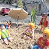 Strand-Feeling: Die OT-Redaktion hat schon mal ihre Version vom Stadtstrand im Hof des Anwesens Marktplatz 10 aufgebaut. Der Bauausschuss gab am Dienstag das gemeindliche Einverständnis.