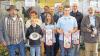 Stolze Züchter: Sie erhielten Preise und Plaketten (von links): Bernhard Endres, Pascal Rußwurm, Elly Endres, Gerhard Hümmer, Ramona Hümmer, Bürgermeister Jochen Parteymüller, Kreisvorsitzender Joachim Lerf, Tobis Hümmer, Heinz Groß, Paul Oppel.