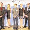 Beste Lehrlinge: Die Super-Azubis aus dem Bezirk der IHK für Oberfranken Bayreuth bei der Ehrung in Berlin: (von links) Johannes Schwarz (Beyer Baustoffe GmbH, Berg), Tina Götz (Christian Schmidt, 1 A Garten Schmidt, Ebensfeld), Jens Schwämmlein (Karl Eugen Fischer GmbH, Burgkunstadt), Manuela Räppold (Deutsche Post AG Bamberg) und Sebastian Scharf (Rehau AG + Co. Rehau).