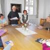 Über die Entstehung des Sonnengesangs: Pater Johannes Thum und die Diözesansprecherin des Dritten Ordens, Heidrun Harteck, gestalteten den Einkehrnachmittag im Kloster Vierzehnheiligen.