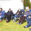 Entspannen: Die Mitglieder des Eriba-Touring-Clubs genießen die Sonne bei ihrem Ostertreffen in Kleinziegenfeld.