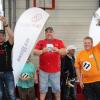 Die Gewinner des 11. StaplerCups 2015: Der Michelauer Herbert Leuci (Mi.) von der SMIA B.V. & Co. KG (vormals Scherer & Trier) Michelau) verwies Maximilian Üblacker jun. (li.) und Felix Dietrich (re.). auf die Plätze.