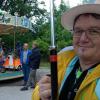Frank Herold am Drehort: Sogar ein richtiges Kinderkarussell gab es.