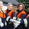 Alle für eine, eine für alle: Die Wolfsdorfer Feuerwehrfrauen Sarah Trapper, Carolin Nüßlein, Isabel Peschel und Judith Lohneis bilden eines der besten Teams Oberfrankens.