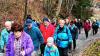 Wieder auf Tour: Die Wandergruppe Weismain beim Aufstieg zum Kordigast mit der Wanderführerin Anita Dauer (Mitte, mit blauem Anorak).