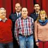 Die Jubilare der Freiwilligen Feuerwehr Kösten  (vorne, v. li.)Horst Spinler (50 Jahre), Thorsten Büttner (25 Jahre) mit der neuen Aktiven Marina Büttner, (hinten, v. li.) 1. Vorsitzender Lothar Lang, 2. Vorsitzender Bodo Wolf, 1. Kommandant Manuel Bergmann und 2. Kommandant Tobias Werner.