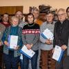 Urkunden erhielten die treuen Mitglieder von Kreisvorsitzendem Heinz Wittmann (li.) und Ortsvorsitzendem Günter Meidel (re.).