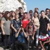 Die „Group Lichtenfels“ während einer Wanderung entlang der Küste von Broadstairsnach Ramsgate.