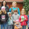 Die Neuenseer Wühlmäuse mit den beiden Jugendleiterinnen Manuela Hofmann und Sonja Warmuth und der Kartoffelkönigin Emma.