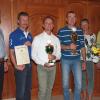 Ehrung der Radsport-Vereinsmeister beim RVC Stetten, von links: Radsportleiter Günther Lamm, Norbert Lengl, Seniorenmeister Friedrich Schedel, Vereinsmeister Christian Brozicek, Ursula Schedel und 2. Vorsitzender Dominik Jäger.