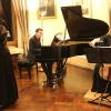 75 Prozent des "Projekts" sind hier in gekonnter Ausübung zu sehen: Sopranistin Stephanie Simon, Pianist Philip Dahlem und Cellistin Ulrike Maria Gossel. In diesem Moment nicht dabei: Klarinettist Walter Gossel.