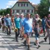 Herzlich empfangen wurden die Bad Staffelseiner Wallfahrer bei der Ellner-Mühle.