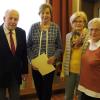 Ehrung bei der Sudetendeutschen Landsmannschaft (v. li.): Vorsitzender Ewald Pechwitz, Jutta Gack, Heidi Engelhardt und Rosemarie Kraus.