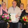 Ehrung verdienter Mitglieder des Gesangvereins Maineck (v. li.): 1. Vorsitzender Detlef Thorwesten, Monika Worm (25 Jahre), Heinz Misch (50 Jahre), 2. Vorsitzende Lieselotte Fiedler, Hannelore Bauer (25 Jahre) und Bürgermeister Robert Hümmer.