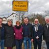 SPD-Landesvorsitzende Natascha Kohnen (3. v. li.), umrahmt von der SPD-Bürgermeisterkandidatin Nathalie Grammon, Marktgraitz, und Bürgermeisterkandidat Stephan Arndt, Redwitz, von den Vorsitzenden der SPD-Ortsverein Redwitz und Unterlangenstadt, Jochen Körner (li.) und Egon Neder (re.) sowie dem Kreisvorsitzenden Sebastian Müller.