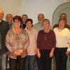 Der neue Kreisvorstand (v. li.) Ullrich Schmitt, Maria Wiehle, BernhardWaidhas, Josef Breunlein, Sylvia Heib, Gerd Fischer, Roswitha Tremel,Christoph Bäuerlein, Maria Püls, Helga Dressel, Heinrich Geßlein, MariaWill und Helmut Reinhardt. Ihnen gratulierten LandratChristian Meißner (4. v. li.) und Kreisfachberater Michael Stromer (re.).