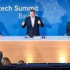 Beim „Hightech Summit“ Bayern stand Concept-Laser-Gründer Frank Herzog (li.) aus Lichtenfels zusammen mit Bayerns Ministerpräsident Dr. Markus Soeder (Mi.) auf dem Podium.